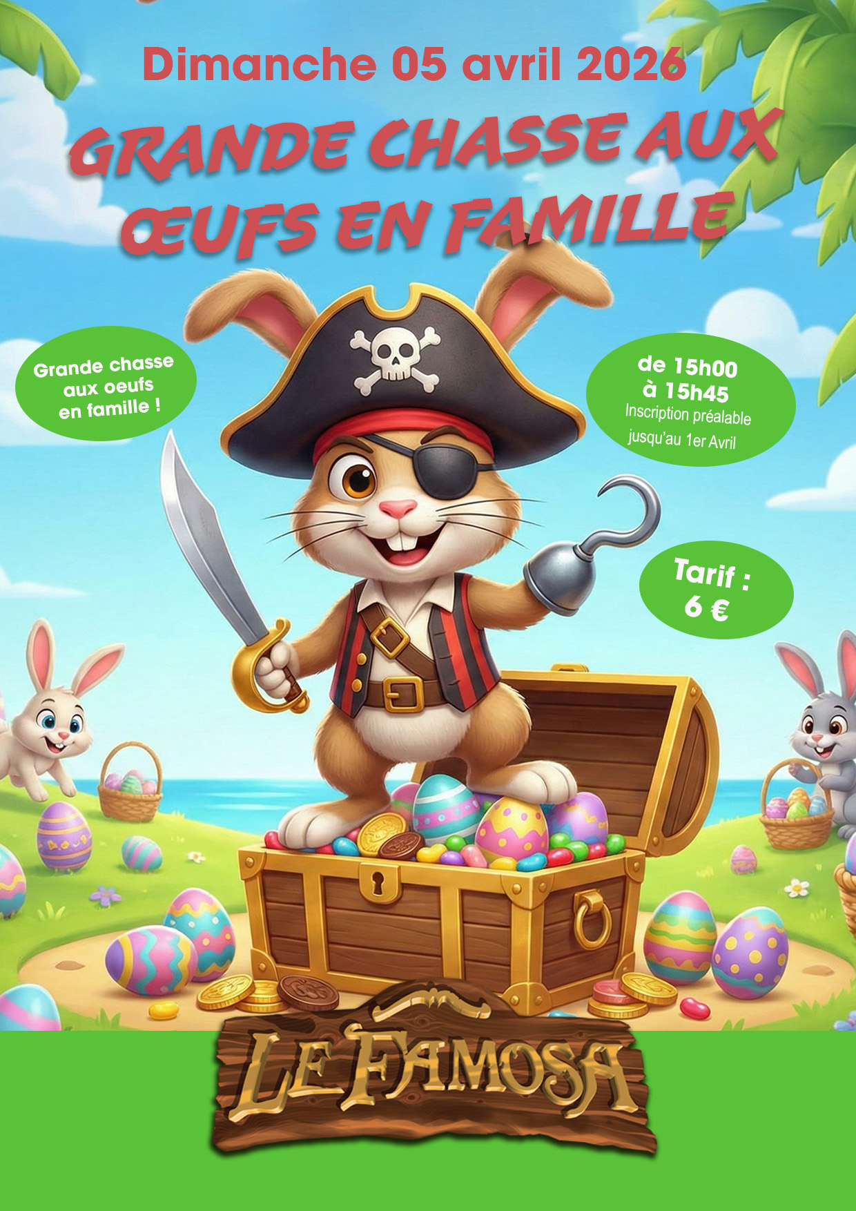 la chasse aux oeufs de Pâques